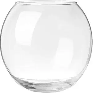 nogaiya Fish Bowl Glass Product Round Shape Transparent crystel Glass (Pack of 1)