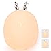 Produktbild Nachtlicht für Kinder, DAREN&KIWI Wiederaufladbar Nachttischlampe Soft Silikon Kaninchen Atmung Nachtlicht mit Warmweiß/Cool White Farbe & Einstellbare Helligkeit für Baby Nursery, Schlafzimmer