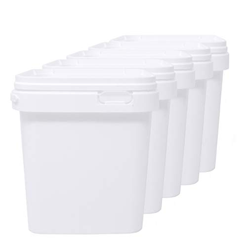 D' Luxy Pack 5 Cubos de Polipropileno Alimentario, 2,5 L (18x16cm). Reciclable, 100% Libre de BPA