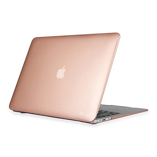Fintie H  lle f  r MacBook Air 13 - Ultrad  nne Plastik Hartschale Schutzh  lle Snap Case f  r Apple MacBook Air 13 3 Zoll  A1466 A1369   Ros  gold
