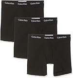 Calvin Klein Negro 3 Pack Cotton Stretch Boxer Briefs.