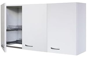 Arredobagno e Cucine Mobile scolapiatti armadietto pensile 80 per cucina, 2 sportelli H.60 + pensile