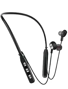 aroma accessories NB-119 Wireless Bluetooth In Ear Neckband Headphone with Mic (Black)