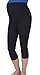 Comfortable maternity cropped 3/4 leggings with panel 3004 (M, Black)