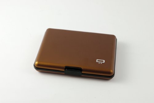 Preisvergleich Produktbild ÖGON DESIGN - ALUMINIUM WALLET - Brieftaschen-Etui aus Aluminium (braun - chocolate)
