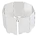 Produktbild Dooret Herd Windschutzscheibe Campingkocher Windschutzscheibe 9 Platten Faltbarer Gaskocher Windschild Ultraleichter Außenkocher Ofen Windschutzscheibe Aluminium Windschutzscheibe