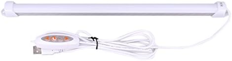 Maelu Portable USB Reading Strips Craft Light Eye-care LED Desk Reading Lamp with Cool White Color Light Great for Craft Table, Pianos, Orchestra Pits, Reading, Work Tables, Mixing Tables (Cool White,Up/Down switch)