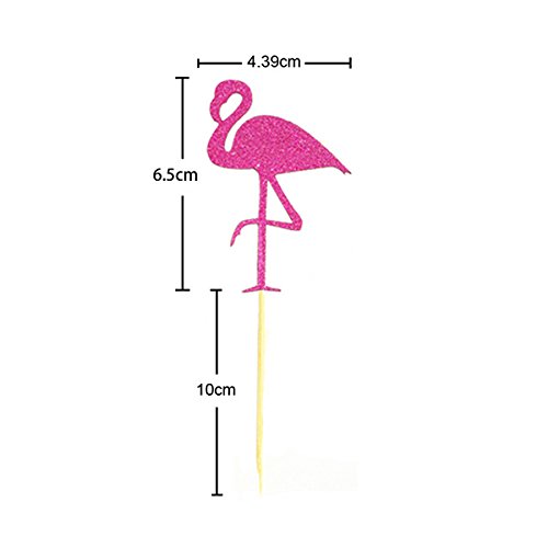 BESTOMZ 12 Stück Hawaii Cake Toppers Flamingo Ananas Deko Picker für Luau-Beach-Party - 4