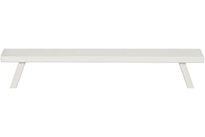 ​​WEIGLA - Schwibbogenbank aus dem Erzgebirge I Weiß I Fensterbank Innen Holz I dekorative Schwibbogen Erhöhung aus Buchenholz I Weihnachten I Podest für Lichterbogen I Holzbank I 45 x 7,5 x 11 cm