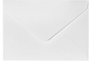 Noa Home Deco Sobres de 100 unidades, DIN C6, 11,4 x 16,2 cm, 130 g/m², sobres para tarjetas de felicitación, invitación, tarjetas de cumpleaños, cierre en punta, color blanco puro