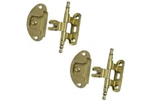 BricoShopping® Paar Scharniere für antike Holzmöbel und Schränke im klassischen Stil Wohnzimmer oder Schlafzimmer Arte Povera schwere Scharniere antike antike Scharniere (BS0200, Gold)