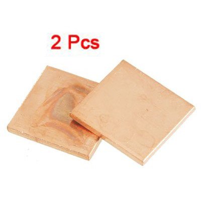 Pad fuer Laptop - TOOGOO(R) 2 Stueck 15x15x1.5mm Kuehlkoerper Thermische Auflage aus Kupfer fuer Laptop GPU