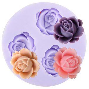 *Versand aus Deutschland* 100 St. ROSE SILIKON AUSSTECHER Ausstechform fuer Marzipan Fondant Tortendeko Seife Form