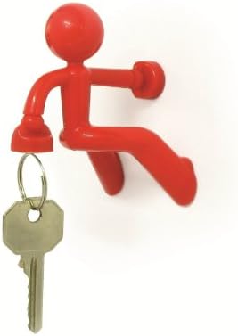 Lyuboov 1PC Fashion Lovely Key Pete Magnet Super Man Hook Strong Magnetic Key Holder Rack (Red)