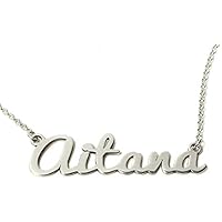 Collar con nombre personalizado en plata de ley 925.-RINCONDELARTESANO.ES
