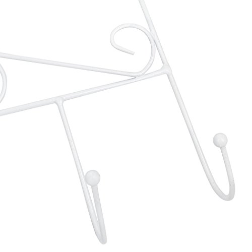 Soriace® 7 Haken über Tür hängeleiste, Türhänger / Türgarderobenhaken für Kleidung, Taschen, Hüte, Tücher, Schals, usw (Weiß) - 6