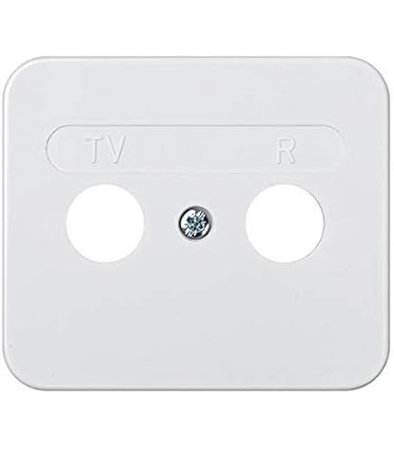 Simon 75041-60 Placca Copripresa E Copri Interruttori, Colore Bianco, Design Minimal Per Pareti.