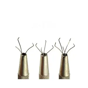 OSCAR 3 Pieces Holder Pick Up Tool Diamond Gems Tweezers 3, 4 and 5 Prong Tweezers Silver Steel