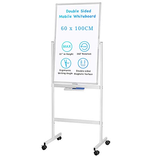 Pizarra blanca magnética móvil