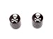 Graphics and More Skull and Crossbones Pirate Motorcycle Bike Bicycle - Tire Rim Schrader Valve Stem Caps - Black RS.3607.00