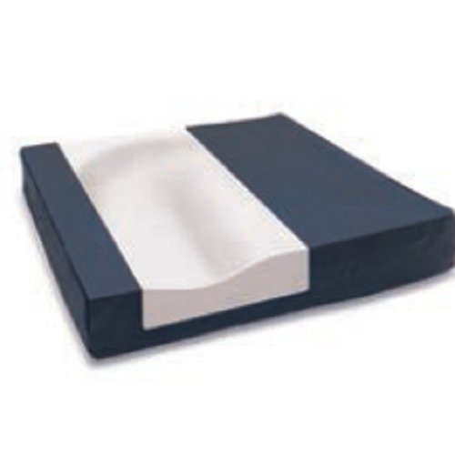 Cojín antiescaras viscoelástico moldeado de forma anatómica. 45x42x7 cm. Con funda de Poliuretano antideslizante.