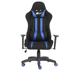 Green Soul Beast Series Fabric and PU Leather Ergonomic & Gaming Chair, High Comfort Seating, Best in Class Fabric, 3 Years Warranty, Size - Medium (Black & Blue)