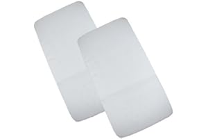 Babyprem Lot 2 draps-housses de berceau/landau en coton Blanc uni