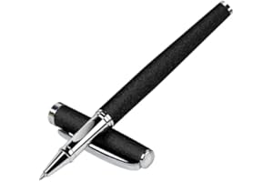 Zalantan tintenroller,luxury pen with cace,fancy pens Kugelschreiber Glattes Schreibgefühl stilvolles Design müheloses Schreiben Executive Pen-Geschenkbox mit 0,5mm Schwarz 2 Extra Refill (Schwarz)