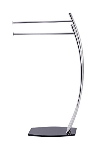 WENKO 21728100 Handtuchständer Seattle – Kleiderständer, Edelstahl rostfrei, 44 x 79 x 20 cm, Glänzend - 4