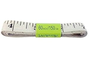 BUYER EMPIRE Dual Sided Tape Measure | Suitable for Measuring Body, Chest/Waist Circumference | Sewing Cloth Tailor Tape | Centimeters One Side/Inches Other Side | 60inch/150cm White