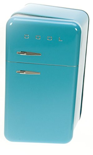 Kühlschrank mit Prägung im Retro Design, Aufbewahrungsbox, Vorratsbox, Deko, Dekoration, Geschenkebox, Bevorratung von Lebensmitteln, Geschenkartikel, Present, Zugabeartikel zum Befüllen (1 Stück)