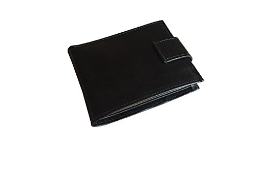 Preisvergleich Produktbild Geldbörse aus echtem Leder, handgefertigt, mit Druckknopf, für Herren.