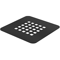 ERCOS Duschabdeckung Für Stone-Wannen | Edelstahl Mattschwarz | 125x125 Mm