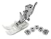 Produktbild Teflonfuss Antihaftfuß Gleitfuß Nähfuss + Nähfußhalter + 5 Metall Spulen für Singer Brillance 6160, Brillance 6180, Brillance 6280 Nähmaschine