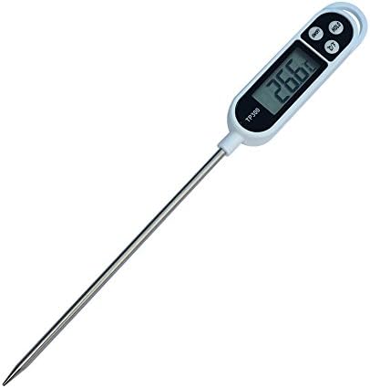 JANUER Digital Food Thermometer Muiti-Functional Kitchen Cooking Thermometer with Stainless Probe, Instant Read LCD Screen Temperature Tools for Barbecue, Meat, Milk, Water, Beer, Baking, Coffee ect.