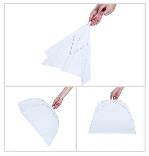 Demarkt Fliegenhaube Speiseschirm Abdeckung für Speisen Insektenschutzhaube Faltbar - 3