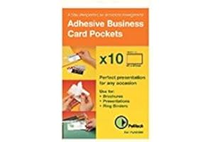 LX00514 Pelltech Self-Adhesive Business Card Pocket 60x95mm Pk 100 PLH10141
