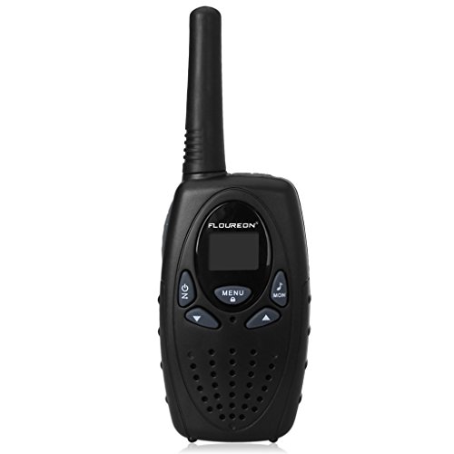FLOUREON Black Walkie Talkies for Kids, 2-Way Radio with Long Distance Range, Toy Walky Talky for Home/Supermarket/Festival -Black