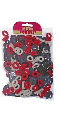 300 VALUE PACK MINI MULTI COLOUR HAIR PONIOS HAIR BOBBLES BABYS TODDLERS PLAITS (Red Multi)