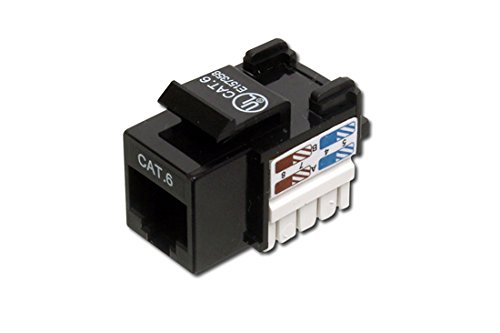DIGITUS Professional CAT 6 Keystone Modul, ungeschirmt, RJ45 zu LSA, schwarz
