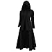 Produktbild VEMOW Karneval Cosplay Party Ballkleid Damen Mode Langarm Mit Kapuze Mittelalterliches Kleid Bodenlangen Cosplay Kleid(X1-Schwarz, EU-40/CN-2XL)