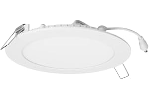 GENERIC Meridian LED Slim Recessed Spotlight Flat Panel Ceiling Downlight Round IP20 Rated of Indoor use: Offices, Hotels, Hospitals, supermarkets, Buildings (18W - Cool White - 225mm, Pack 2)