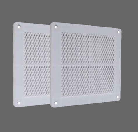 Myy Brand Exhaust Fan/Chimney Vent Pipe/Wall Air Vent Cover And Mosquito Net Dust controller White Square Shape Up To 12 Inch Holes (12 Inch Square Shape, 1)