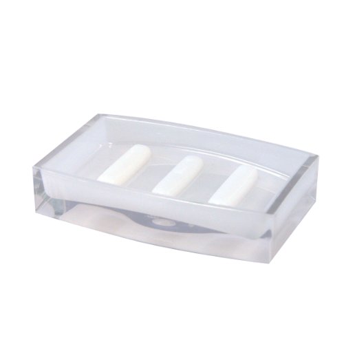 Preisvergleich Produktbild axentia 282321 Badserie Priamos Seifenschale Acryl, weiß