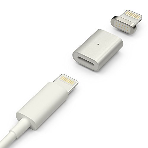 esorio® Lightning Adapter auf Lightning magnetisch Connector in silber - 3