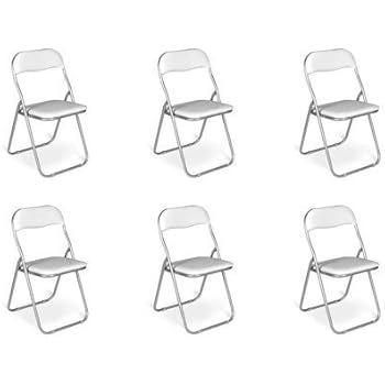 Totò Piccinni Set 4 Sedie Pieghevoli In Legno Di Faggio - Blu, Comode, Salvaspazio, Made In Italy - Foto 6