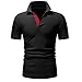 Produktbild BHYDRY Mode Herren Brief Druck Shirt Kurzarm Casual T-Shirt Bluse TopsXX-Large,Rot