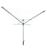 Leifheit Séchoir Parapluie Linomatic 400, Étendoir Parapluie Grande Surface d'Étendage, Séchoir à Linge Solide et Résistant, Easy-lift