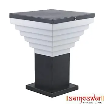 Sarneswar Trade Links Acrylic Gate Light Decorative Outdoor Gate Garden Wall Pillers Lights (Black)
