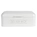Produktbild Rose Home Fashion Brotkasten aus Edelstahl, Brotdose, Brotbox, 42.5×23×16.5 cmLFGB Geprüft, Weiß